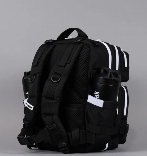 25L Backpack Alpha Black with White Accents – Gymhaus